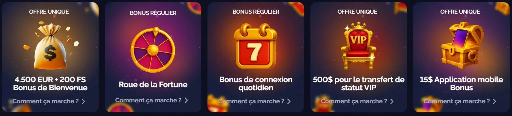 Cashback hebdomadaire et programme VIP