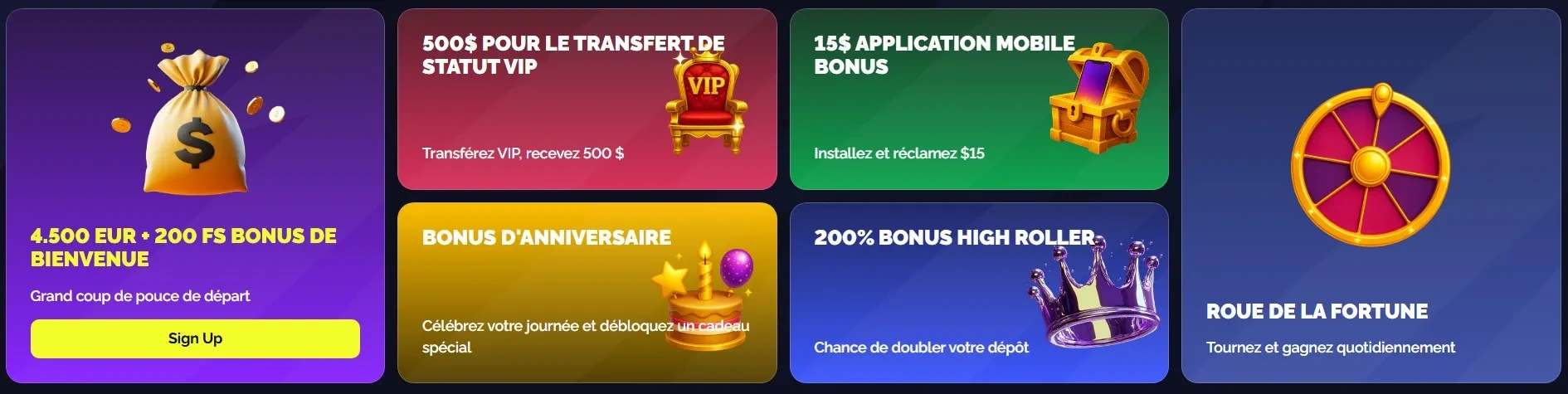 Bonus et promotions